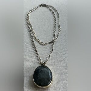 Elegant Silver Double Chain Necklace